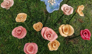 Ceramic Flower Making Workshop & Two course Meal - Friday 11th April